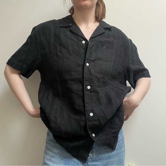 Black Banana Republic Linen Shirt - Picture 3 of 16